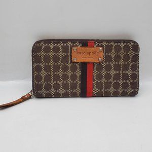 KATE SPADE NEW YORK SIGNATURE CANVAS LARGE WALLET